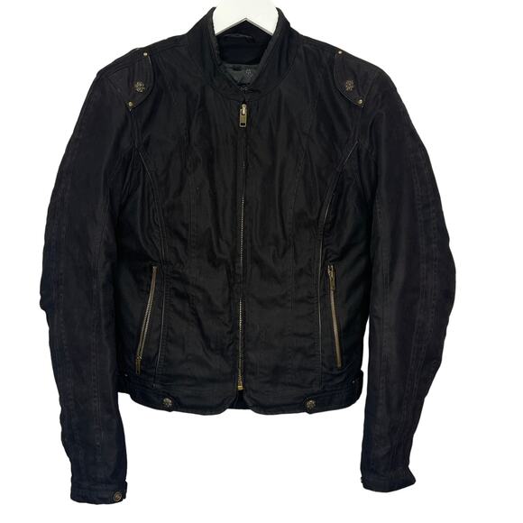 Fieldsheer Womens Motorcycle Jacket Zip Out Liner Size 8 Rain Guard Black - Picture 1 of 9